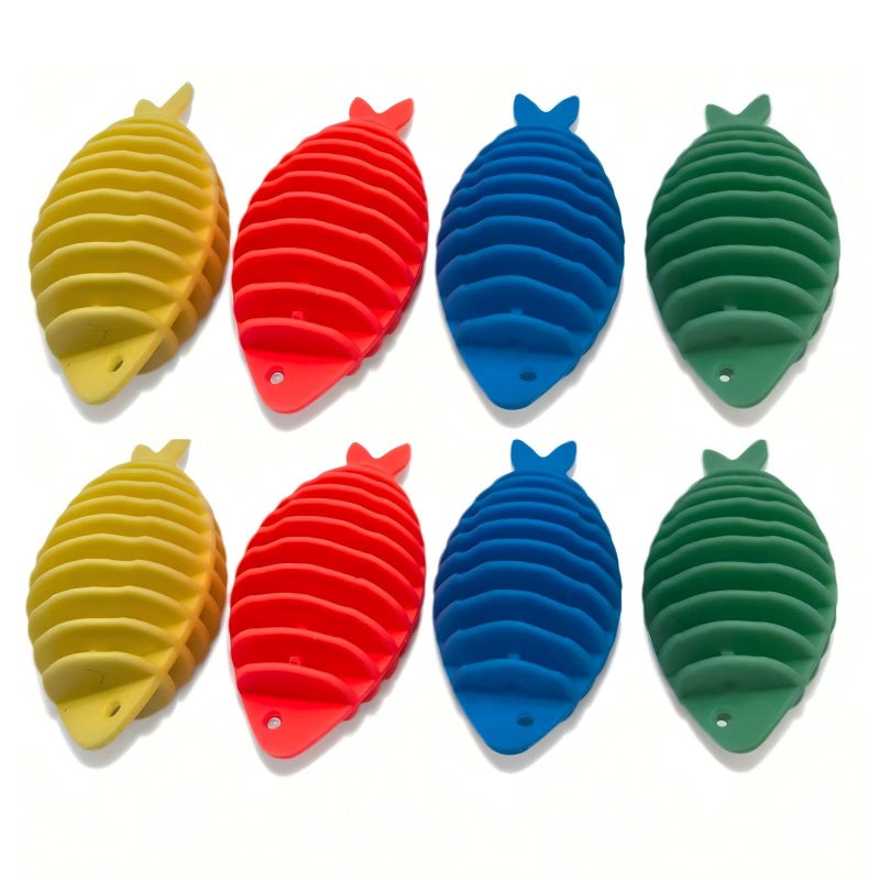 Autgekr Fish-Shaped Dryer Balls,8-Pack Reusable Laundry Balls Reduce Drying Time, Static & Wrinkle - Image 1